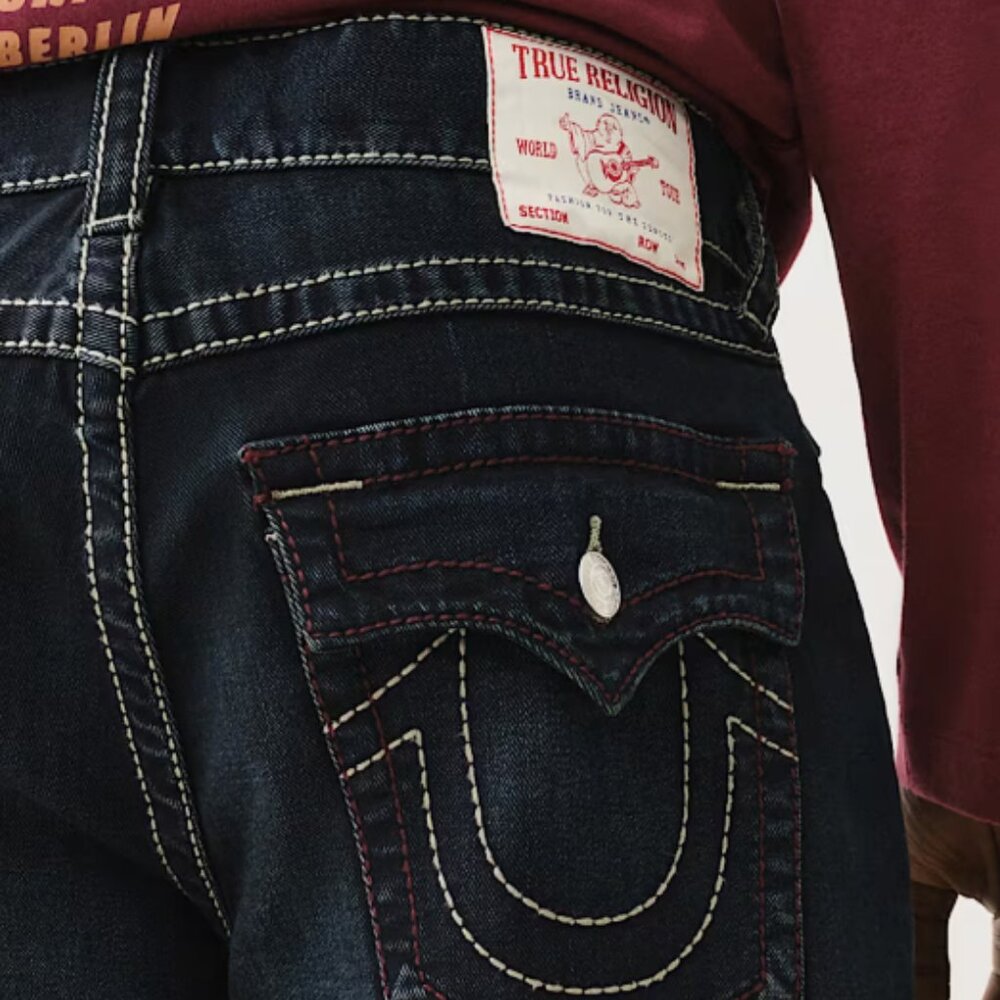 True Religion Mens Ricky Relaxed Straight Denim Jeans